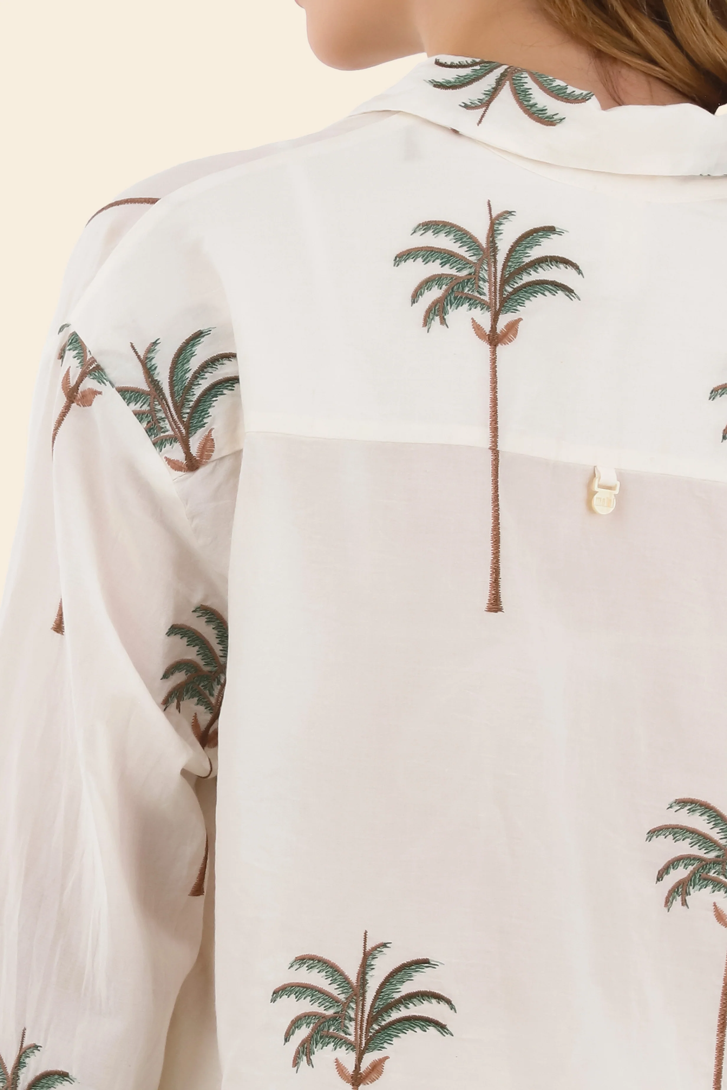 Ivory Summer Palms Vera Shirt - Image 3