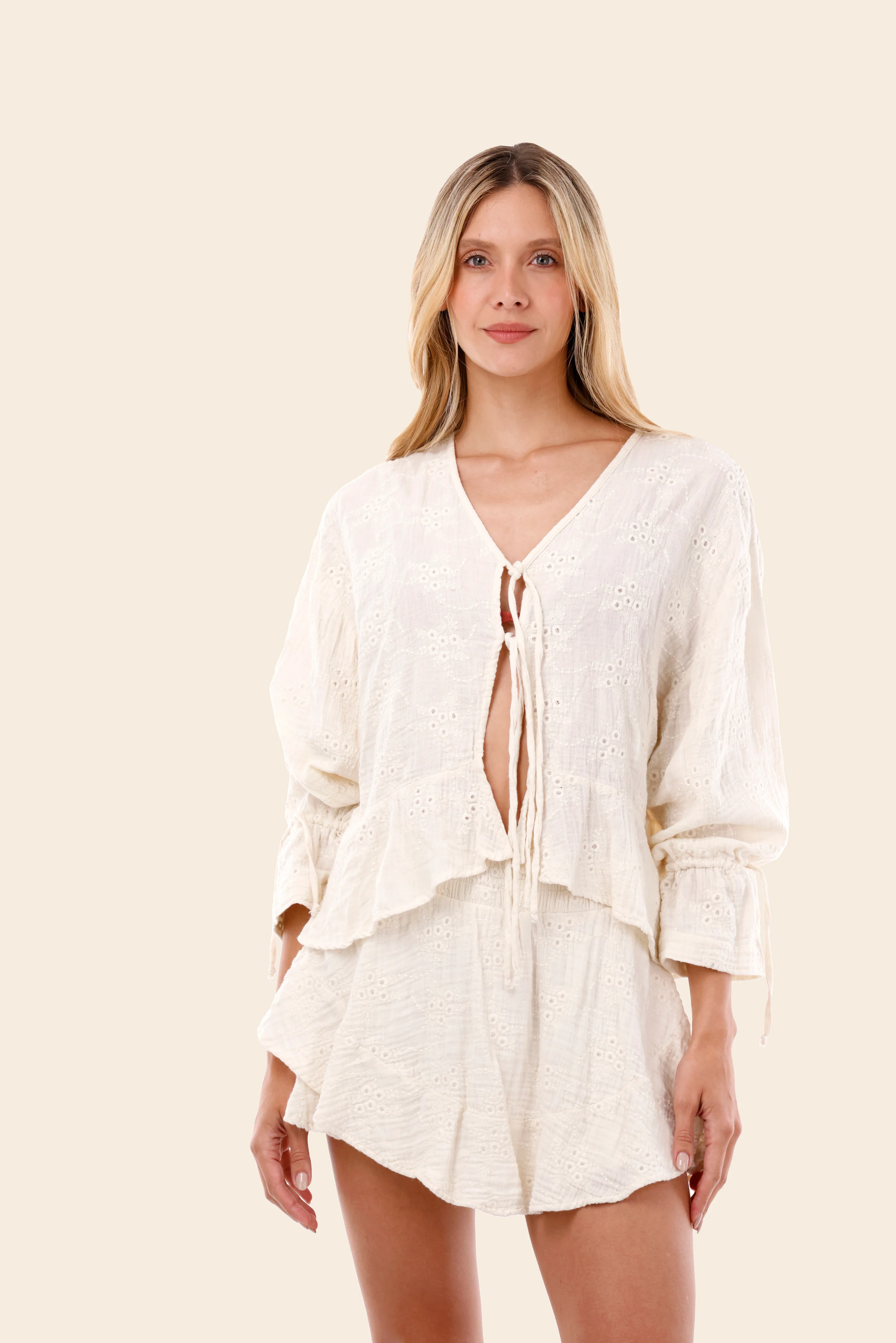 Santalucia Luster Ruffle Shirt - Image 4