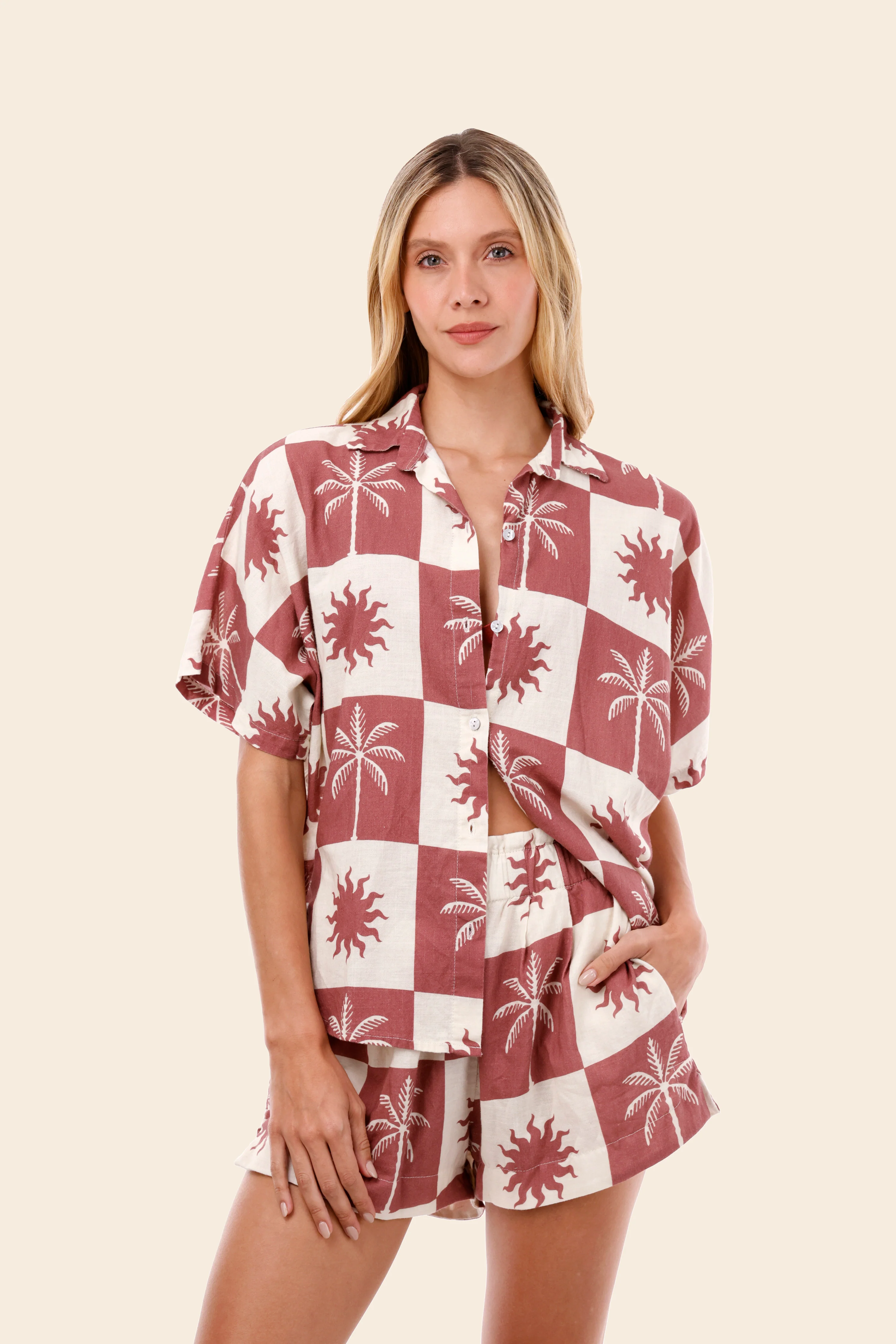 Sunrise Palm Twyla Shirt - Image 3