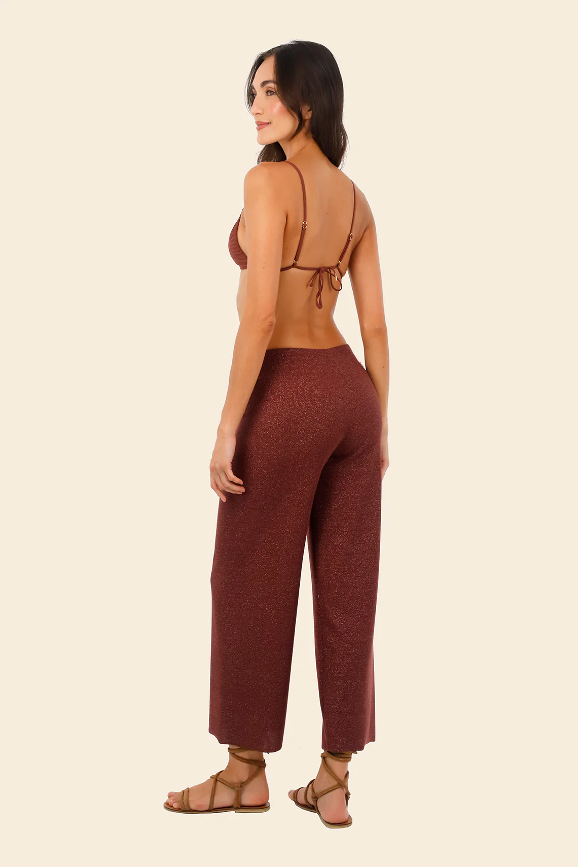 Textured Barn Red  Cove Pants - Image 3
