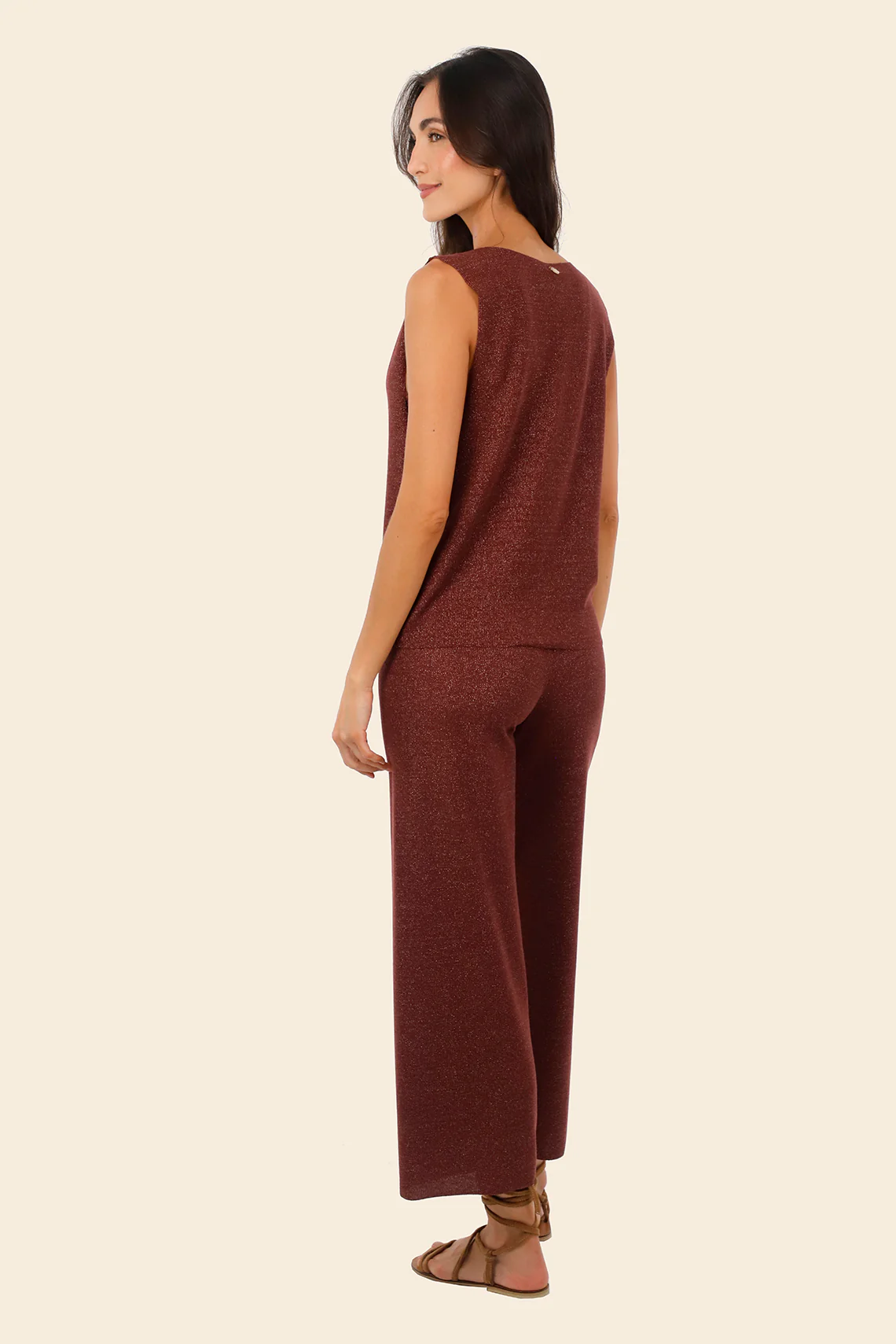 Textured Barn Red  Cove Pants - Image 4