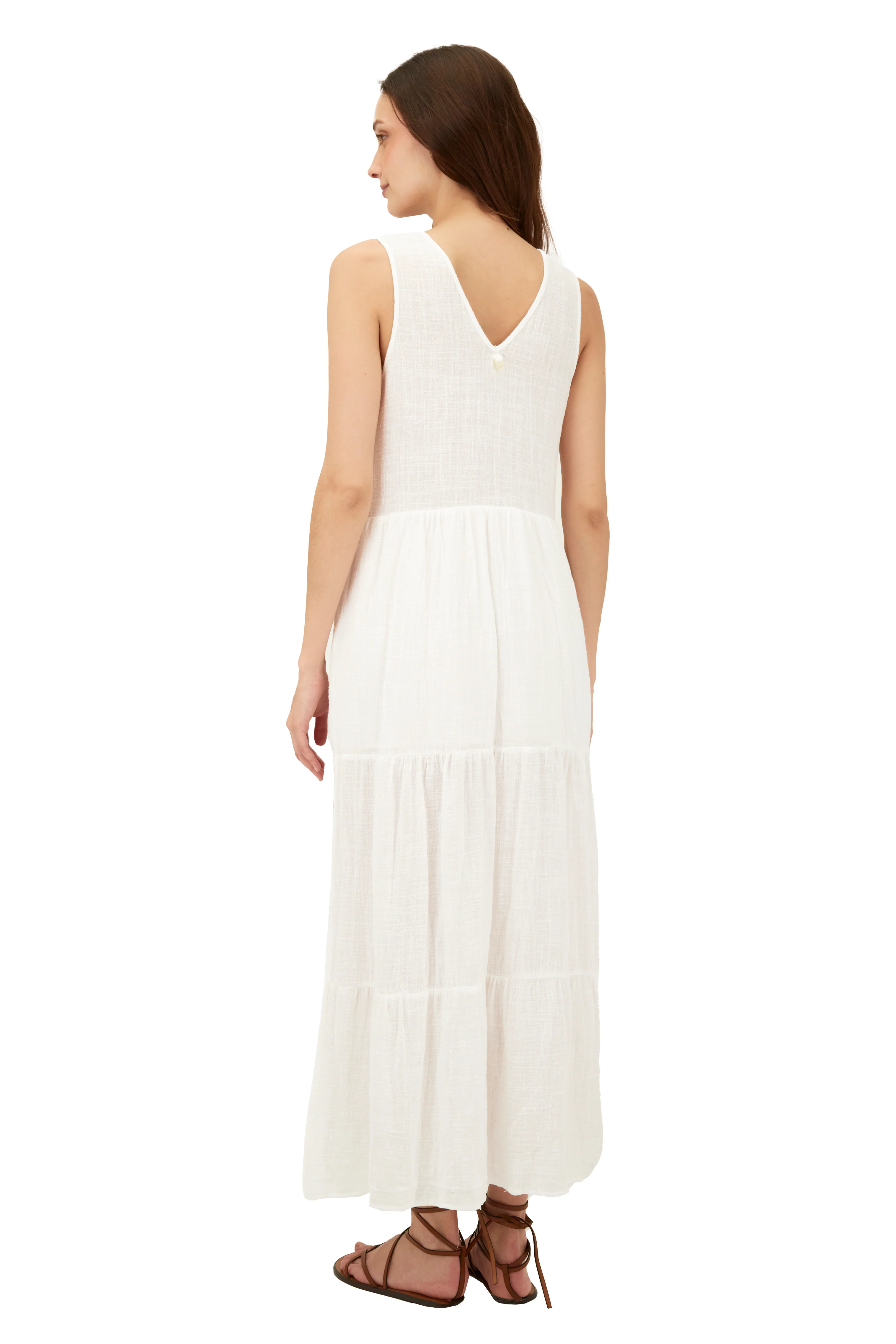 Textured Eco White Enlight Dress - Image 2