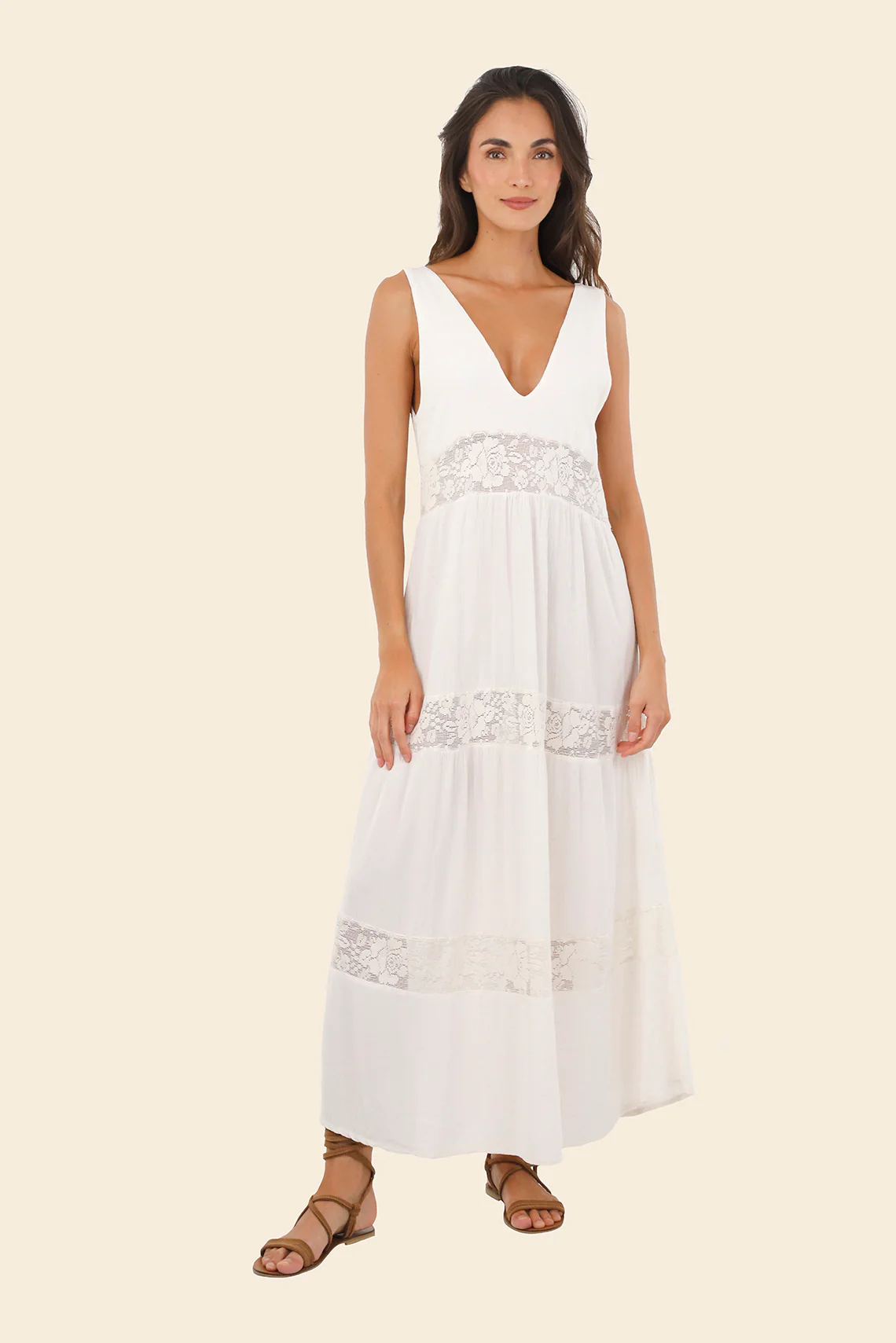 White Gloove Long Dress - Image 2